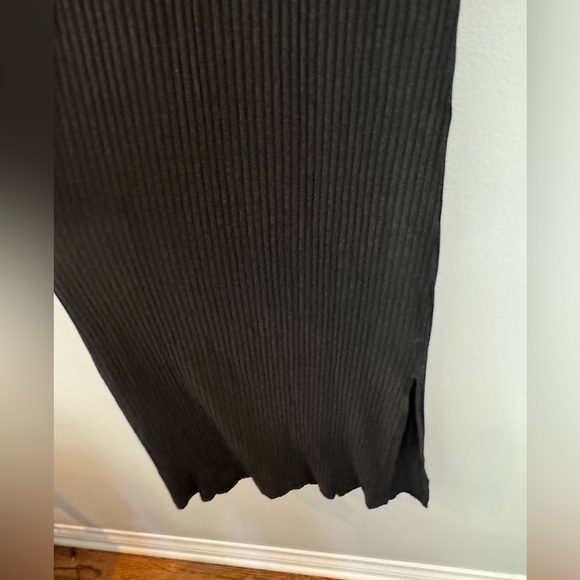 David Lerner Turtleneck Black Ribbed Sleeveless Dress Women's Large - Picture 6 of 11